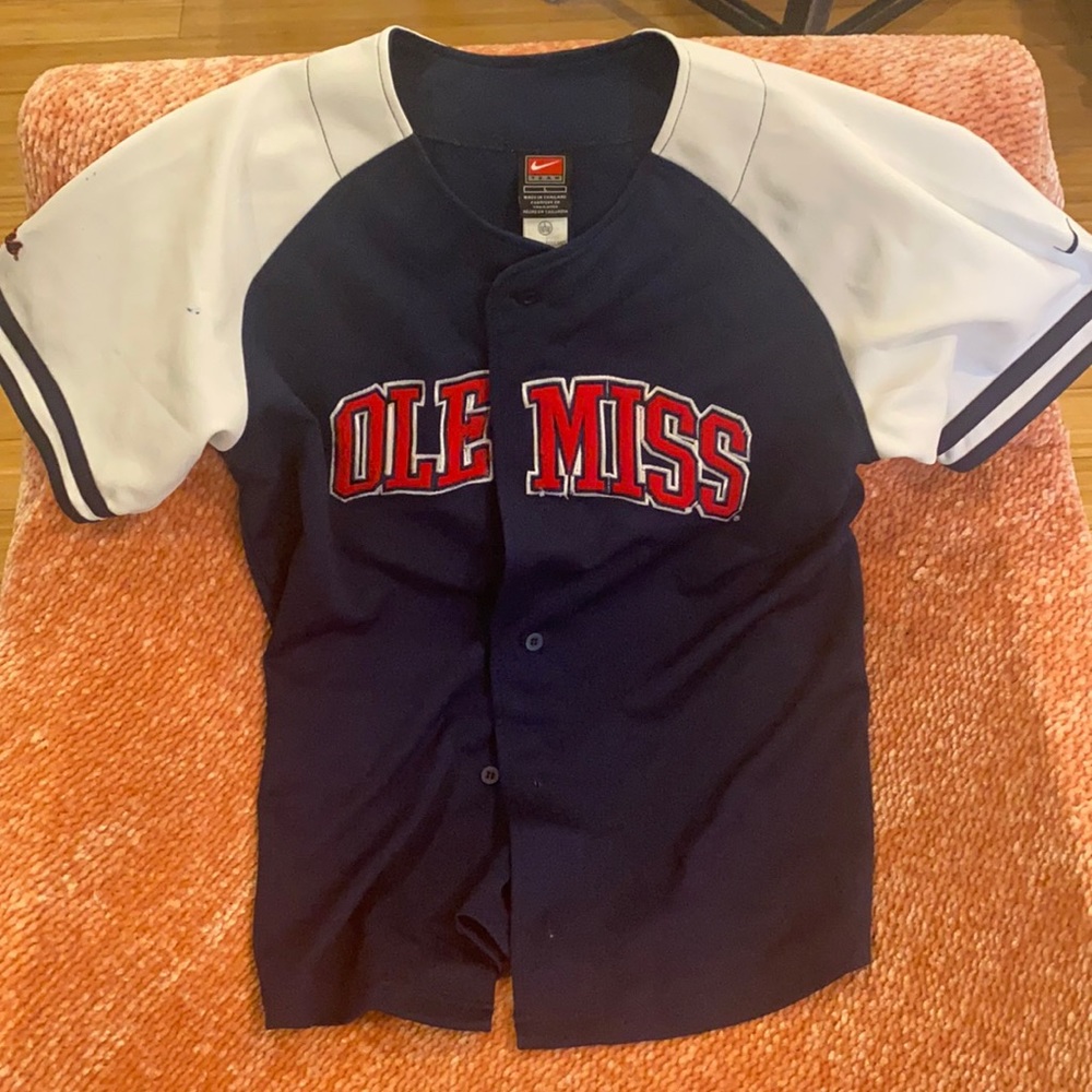 Nike Ole Miss Baseball Jersey; Thrifted; used condition; never worn personally